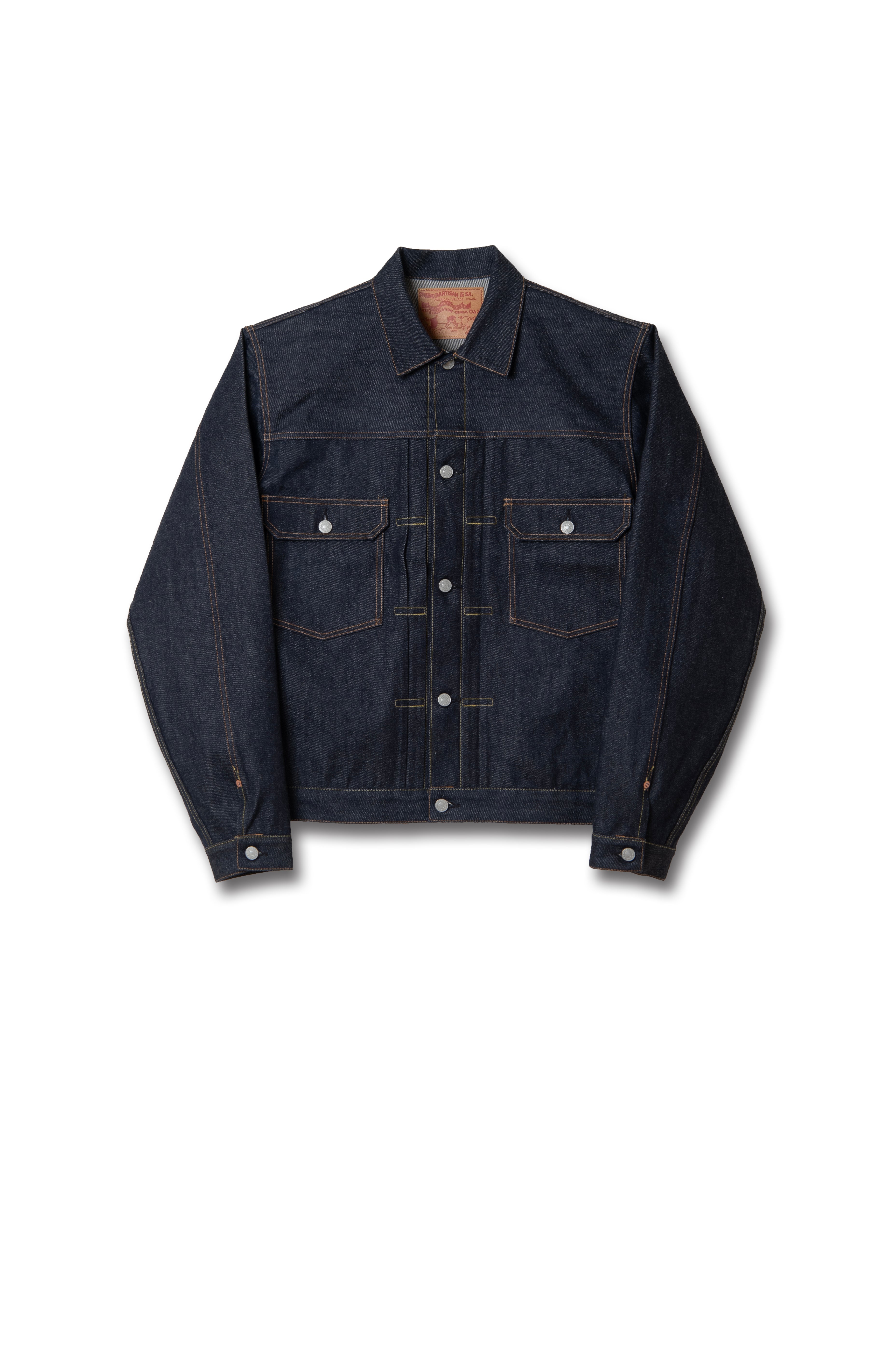 STUDIO D'ARTISAN - PRE-ORDER - ISHIKAWADAI 2nd TYPE 13.5OZ SELVEDGE DENIM JACKET 1950S SD-4112 - Tempo