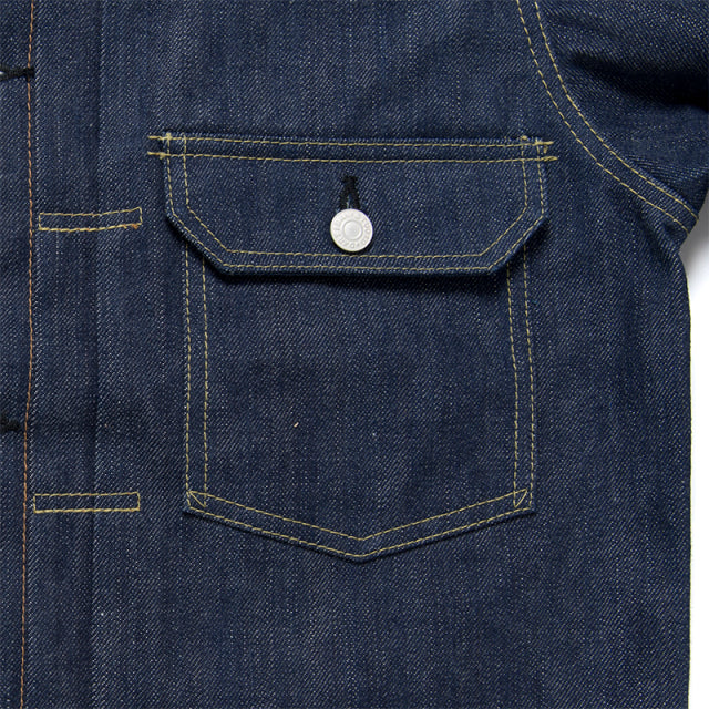 D01 "The Origin"Natural Indigo Type I 15oz Selvedge Denim Jacket - OW - Tempo