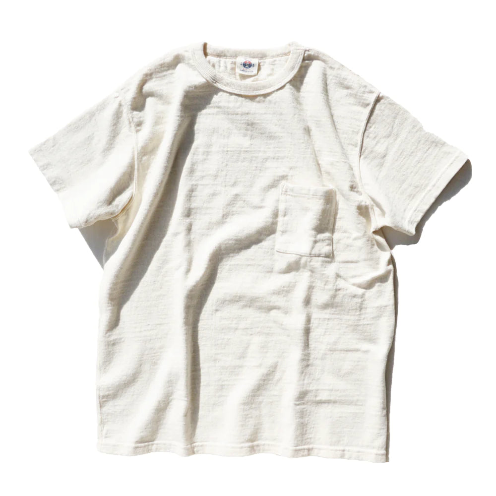 16oz Japanese Organic Cotton Pocket Tee Ecru Un-Dyed - Tempo