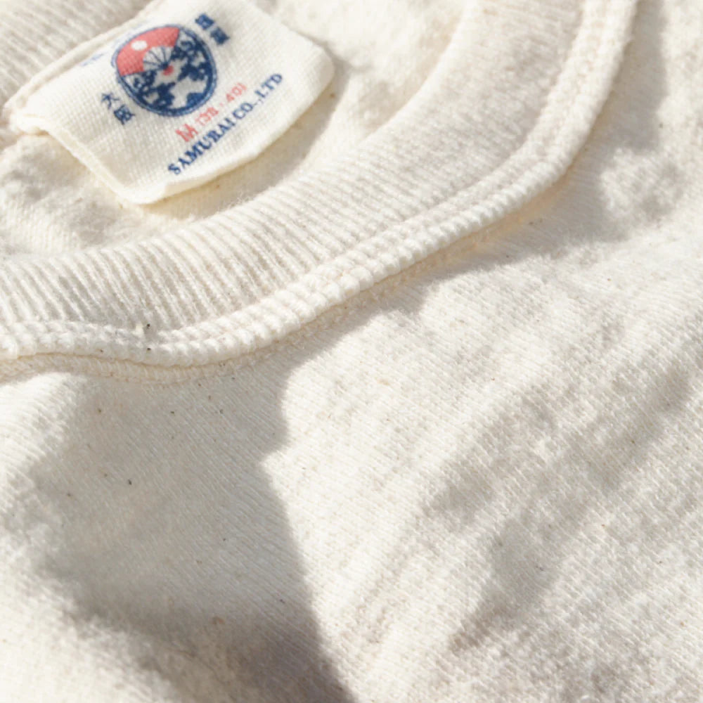 16oz Japanese Organic Cotton Pocket Tee Ecru Un-Dyed - Tempo