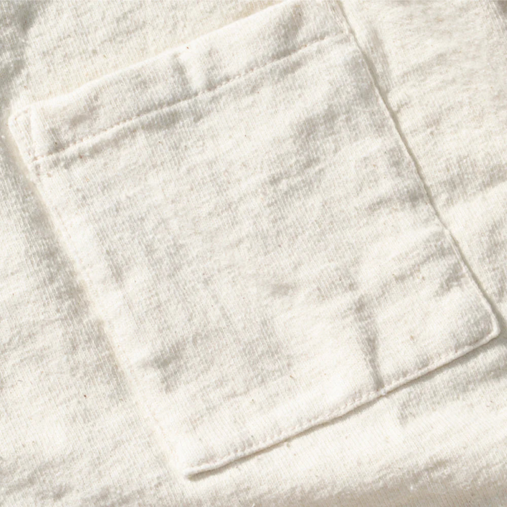 16oz Japanese Organic Cotton Pocket Tee Ecru Un-Dyed - Tempo