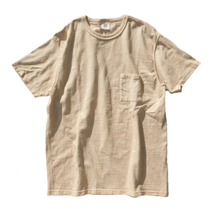 16oz Japanese Organic Cotton Pocket Tee Hand-Dyed with Chestnut - Light Kuri - Tempo