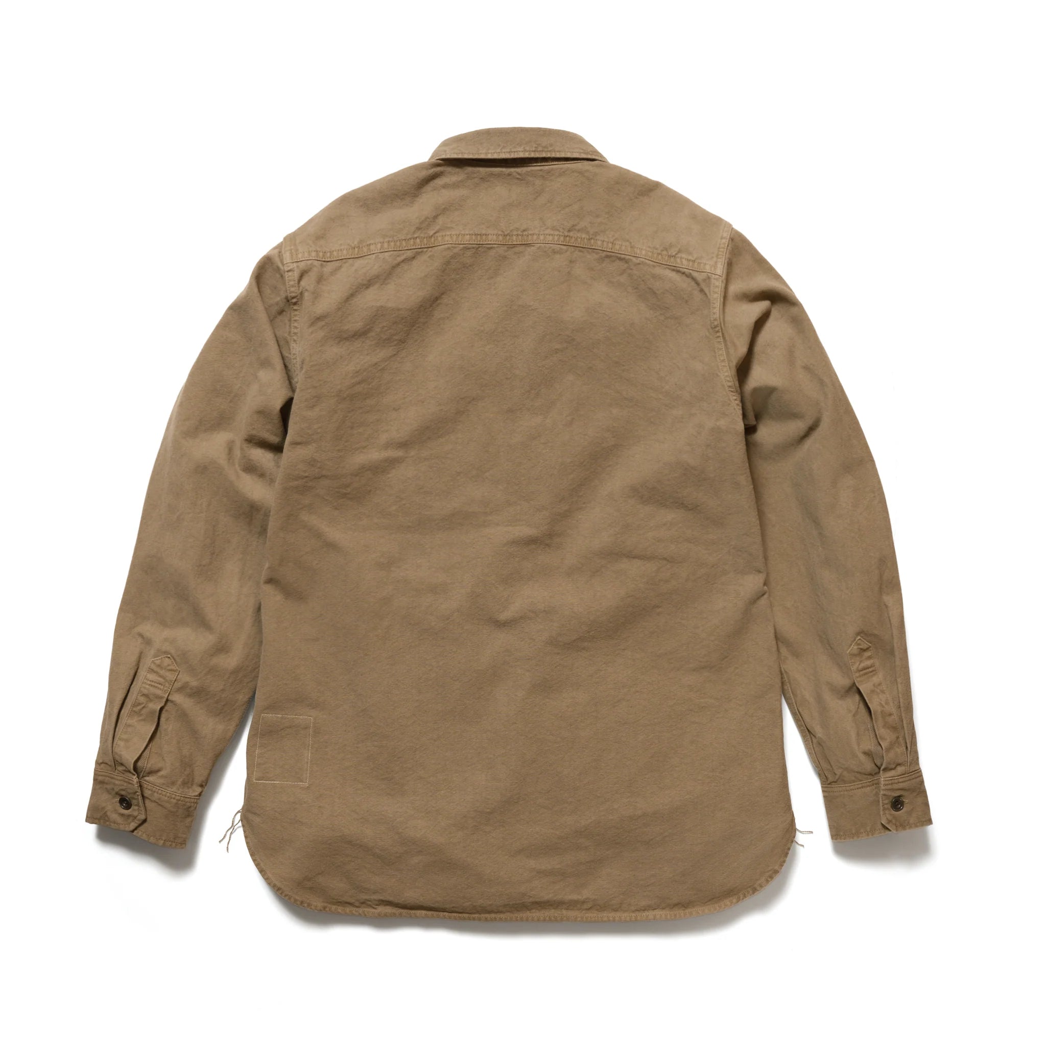 SEUVAS - Coffee Dyed 8oz Kurashiki Hampu Double Flap Pocket Shirt - Tempo
