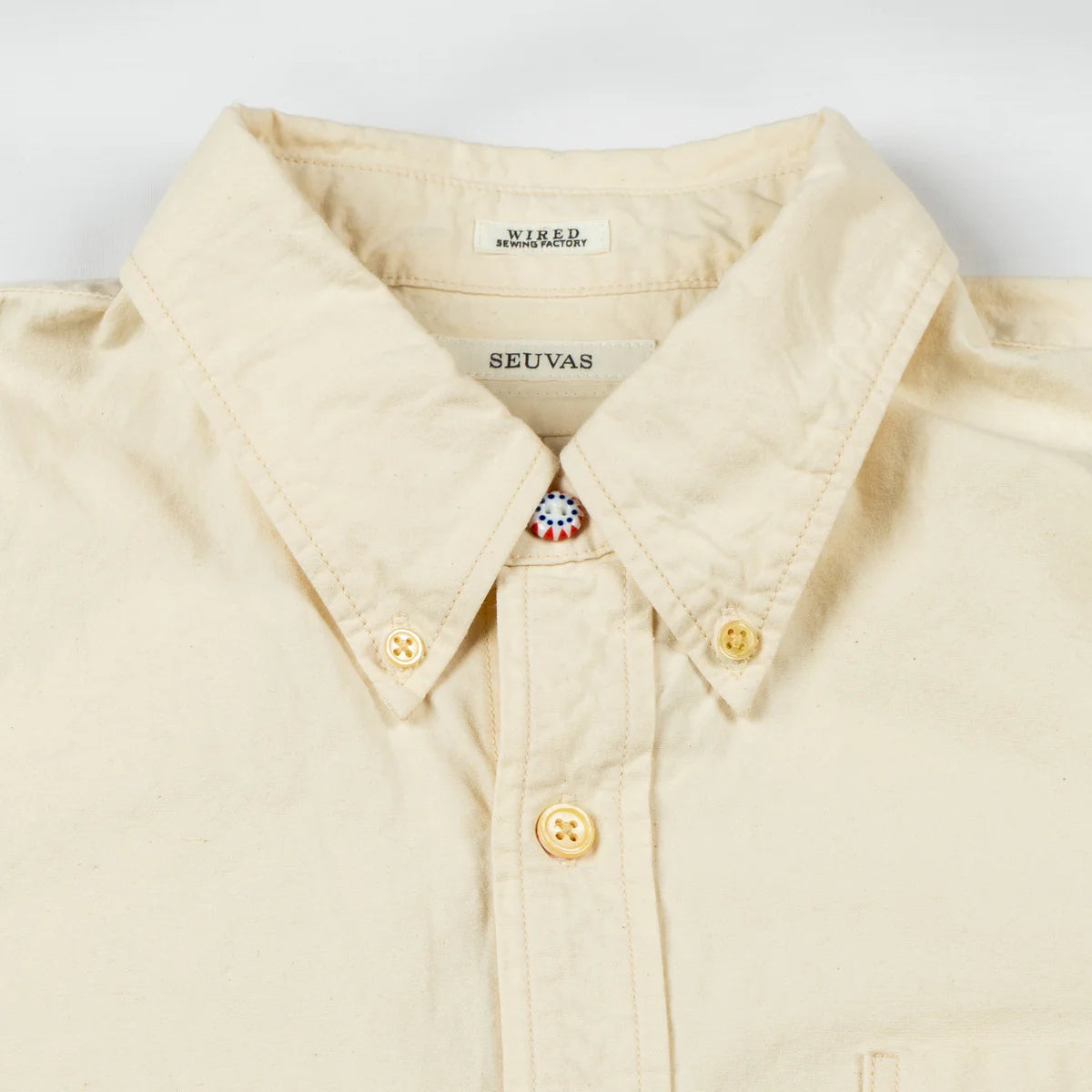 SEUVAS - Authentic Buttondown Shirt in Lightweight Tassa Cotton - Tempo