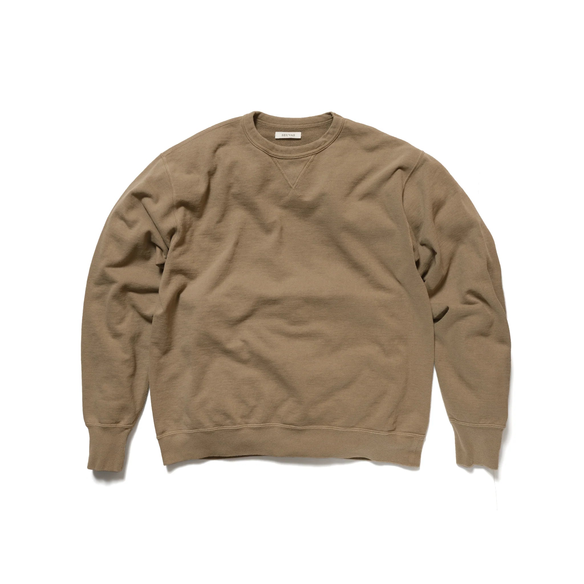 Sweat-shirt tubulaire en polaire teinté café 