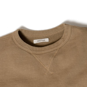 Sweat-shirt tubulaire en polaire teinté café 