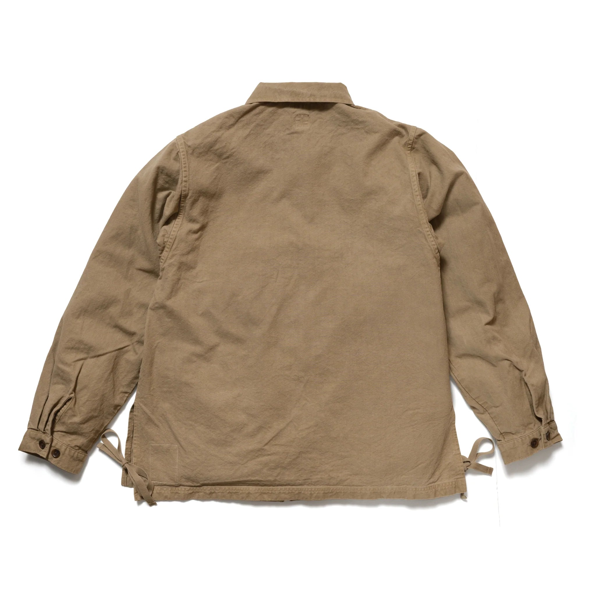 SEUVAS - Coffee Dyed 8oz Kurashiki Hampu Wing Collar Shirt Jacket - Tempo