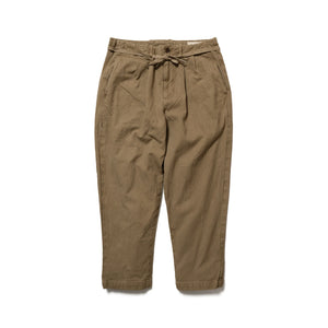 SEUVAS - Coffee Dyed 10oz Kurashiki Hampu Tapered Trousers - Tempo