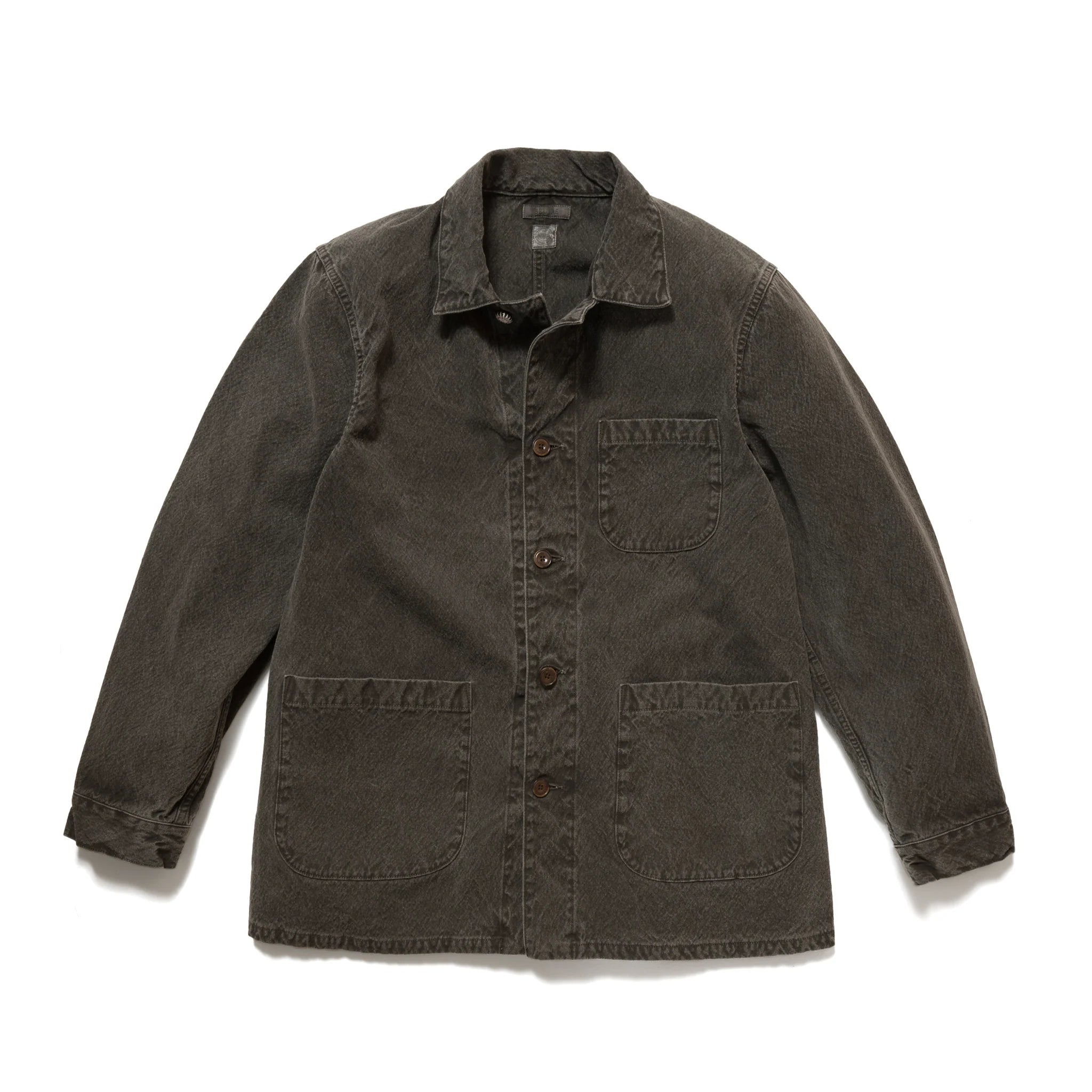 SEUVAS - Binchotan Charcoal Dyed Black 10oz Kurashiki Hampu Canvas Coverall - Tempo