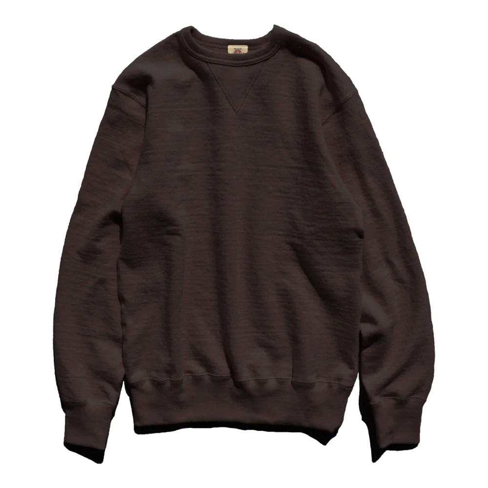 Japanese Organic Cotton Sweatshirt Hand-Dyed with Chestnut - Dark Kuri