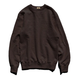 Japanese Organic Cotton Sweatshirt Hand-Dyed with Chestnut - Dark Kuri - Tempo