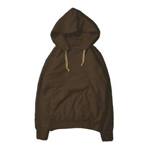 Japanese Organic Cotton Hoodie Handyed with Chestnut - Dark Kuri - Tempo