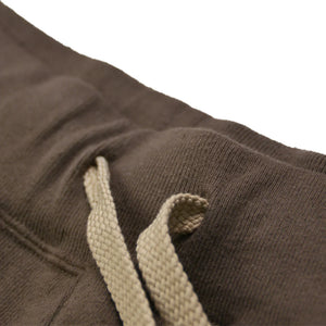 Japanese Organic Cotton Sweat-Pants Hand-Dyed with Chestnut - Dark Kuri