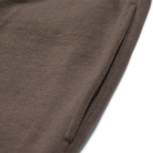 Japanese Organic Cotton Sweat-Pants Hand-Dyed with Chestnut - Dark Kuri