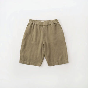 Linen Cumin Shorts - Khaki
