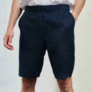 Linen Cumin Shorts - Bilberry Blue - Tempo