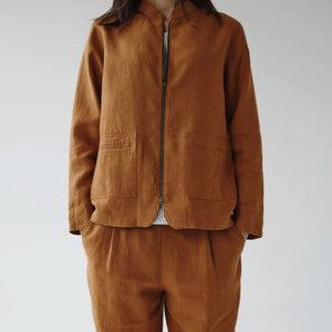 Linen Cherry Tree Jacket - Hazelnut - Tempo