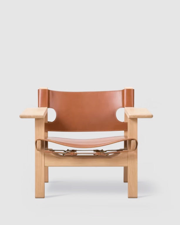 The Spanish Chair | Cognac Leather, Light Oil Oak - Tempo