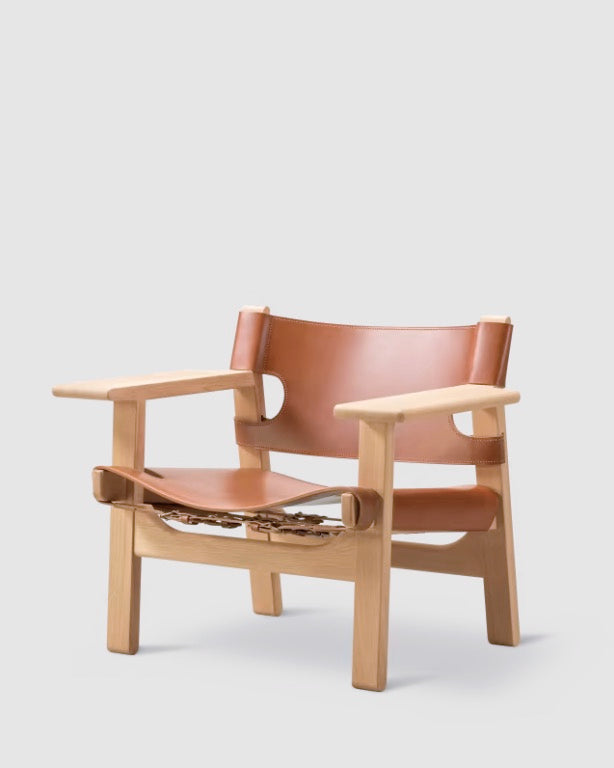 The Spanish Chair | Cognac Leather, Light Oil Oak - Tempo