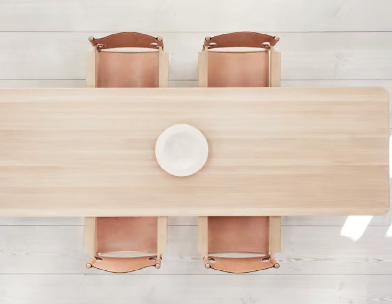 The Spanish Dining Armchair | Natural Leather, Soap Oak - Tempo