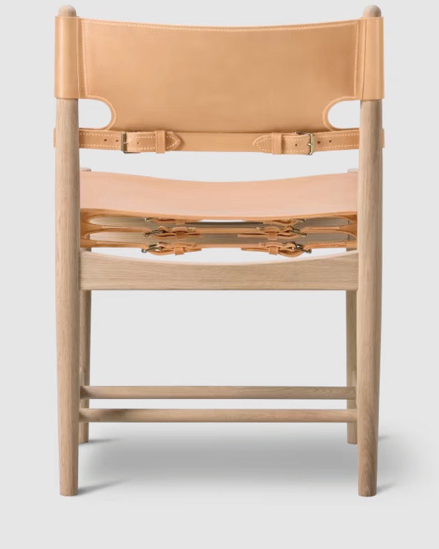 The Spanish Dining Chair | Natural Leather, Soap Oak - Tempo
