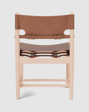 The Spanish Dining Chair | Cognac Leather, Light Oil Oak