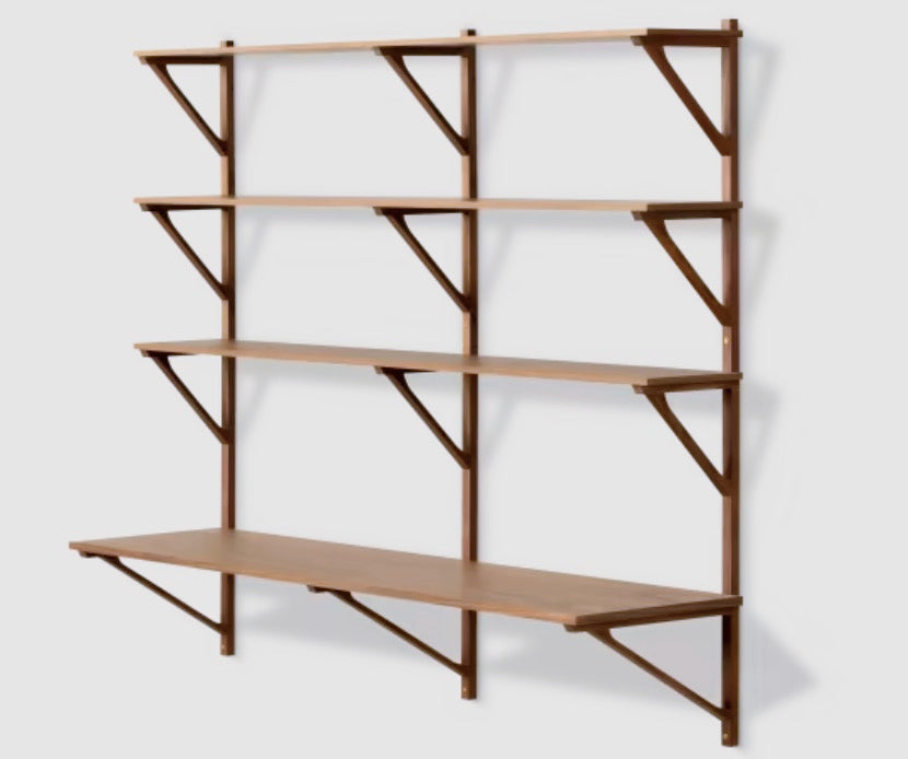 BM29 Shelf | 2 x 4 with Desk | Oak or Walnut - Tempo