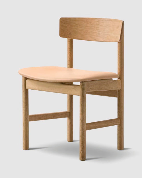 Mogensen 3236 Chair in Oak + Leather Vegeta 90 Natural - Tempo