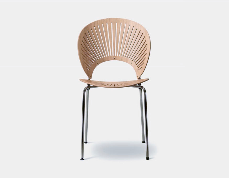 FREDERICIA - SAMPLE | Trinidad Chair in Oak Lacquer + Chrome - Tempo