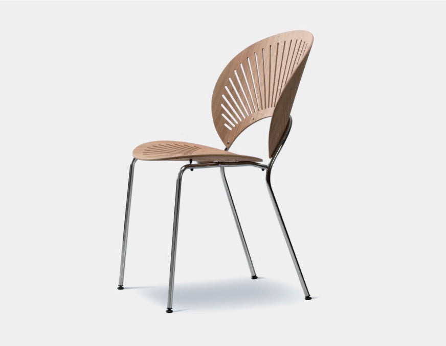 FREDERICIA - SAMPLE | Trinidad Chair in Oak Lacquer + Chrome - Tempo
