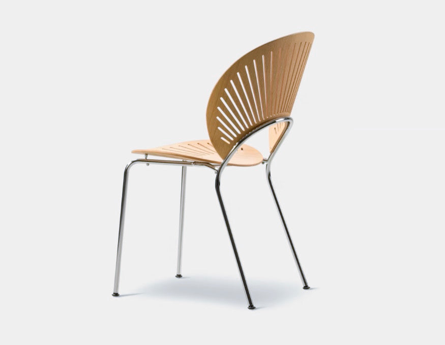 FREDERICIA - SAMPLE | Trinidad Chair in Oak Lacquer + Chrome - Tempo