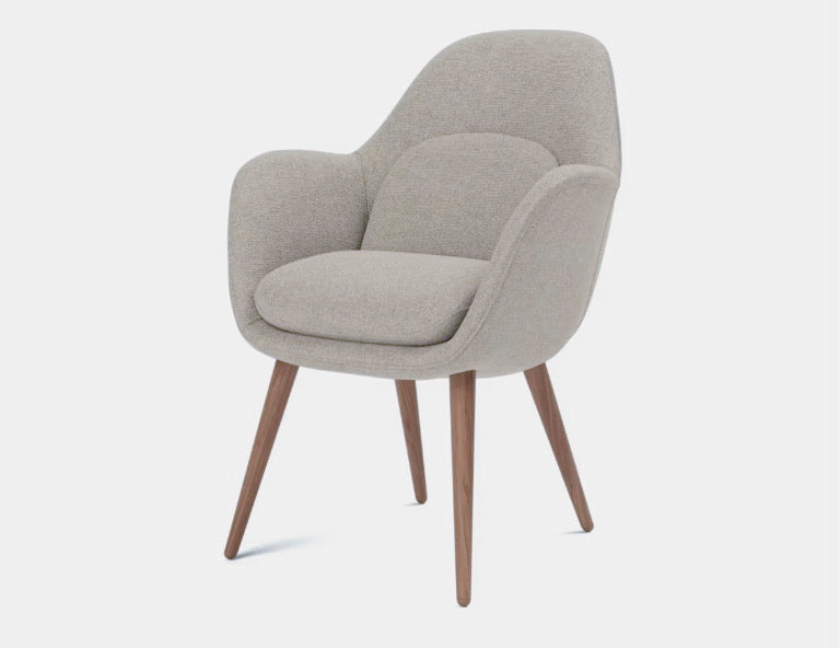 FREDERICIA - Swoon Dining Armchair Wood Base - Tempo