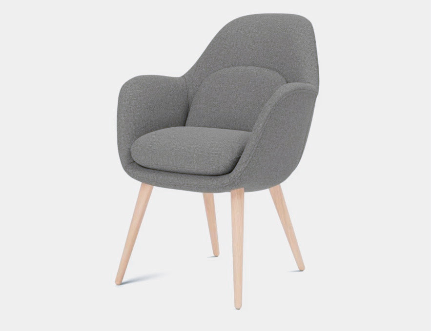 Swoon Dining Armchair Wood Base