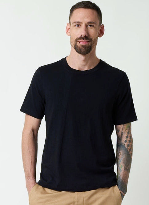 THE ORIGINALS | 1940s Loopwheeled T-shirt 4.6oz Relaxed Fit in Black