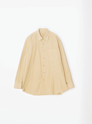 Max High-Count Typewriter Collar Shirt | Beige