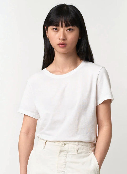 ORGANIC COTTON JERSEY CLASSIC FIT WOMEN'S T-SHIRT in White