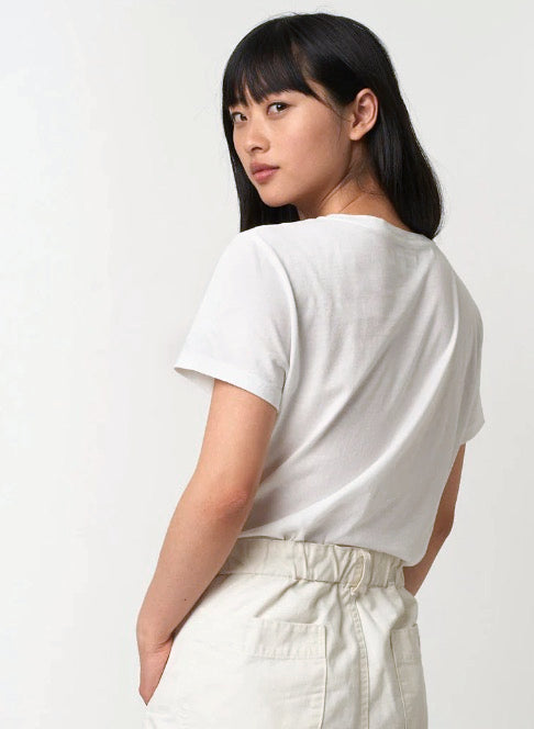 ORGANIC COTTON JERSEY CLASSIC FIT WOMEN'S T-SHIRT in White