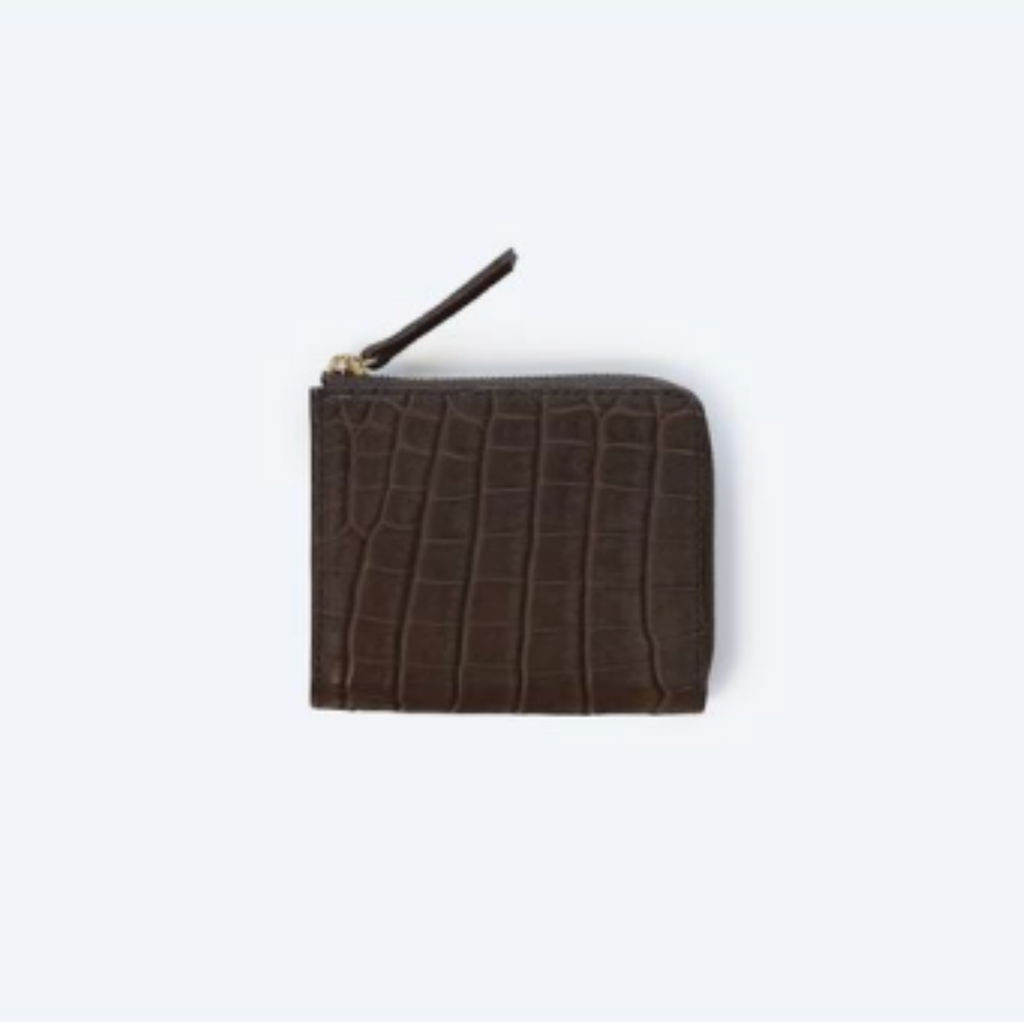 French Crocodile L Zip Short Wallet | Brown or Black