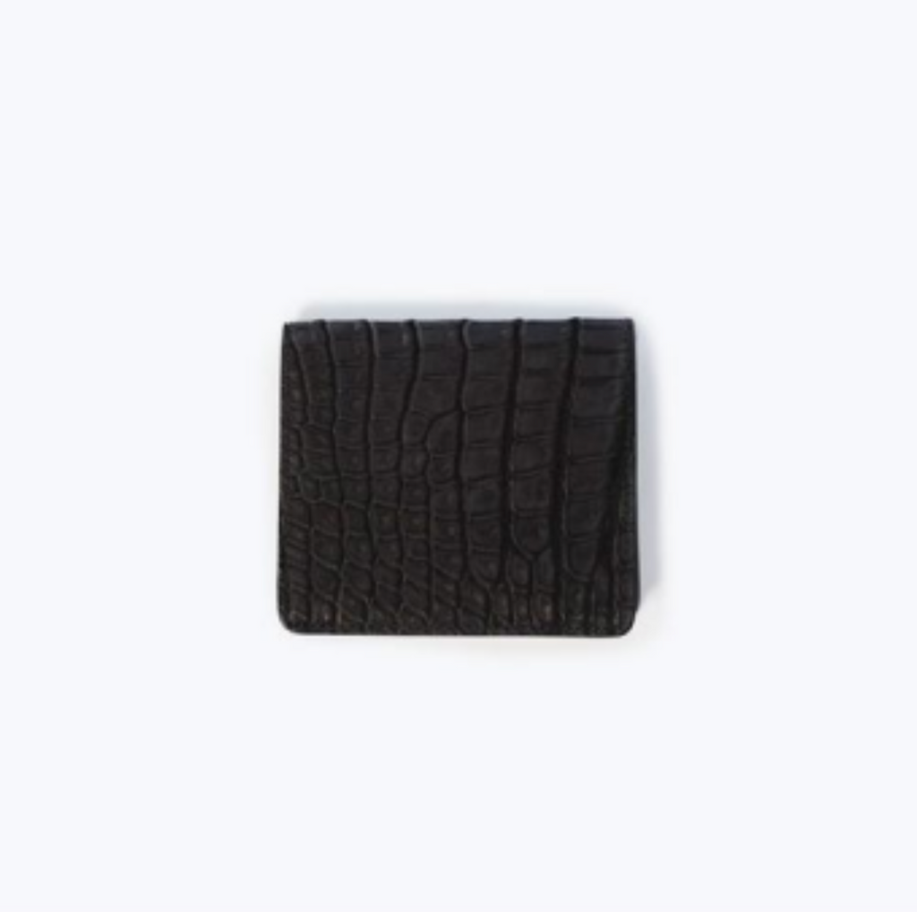 French Crocodile Mini Wallet | Black or Brown