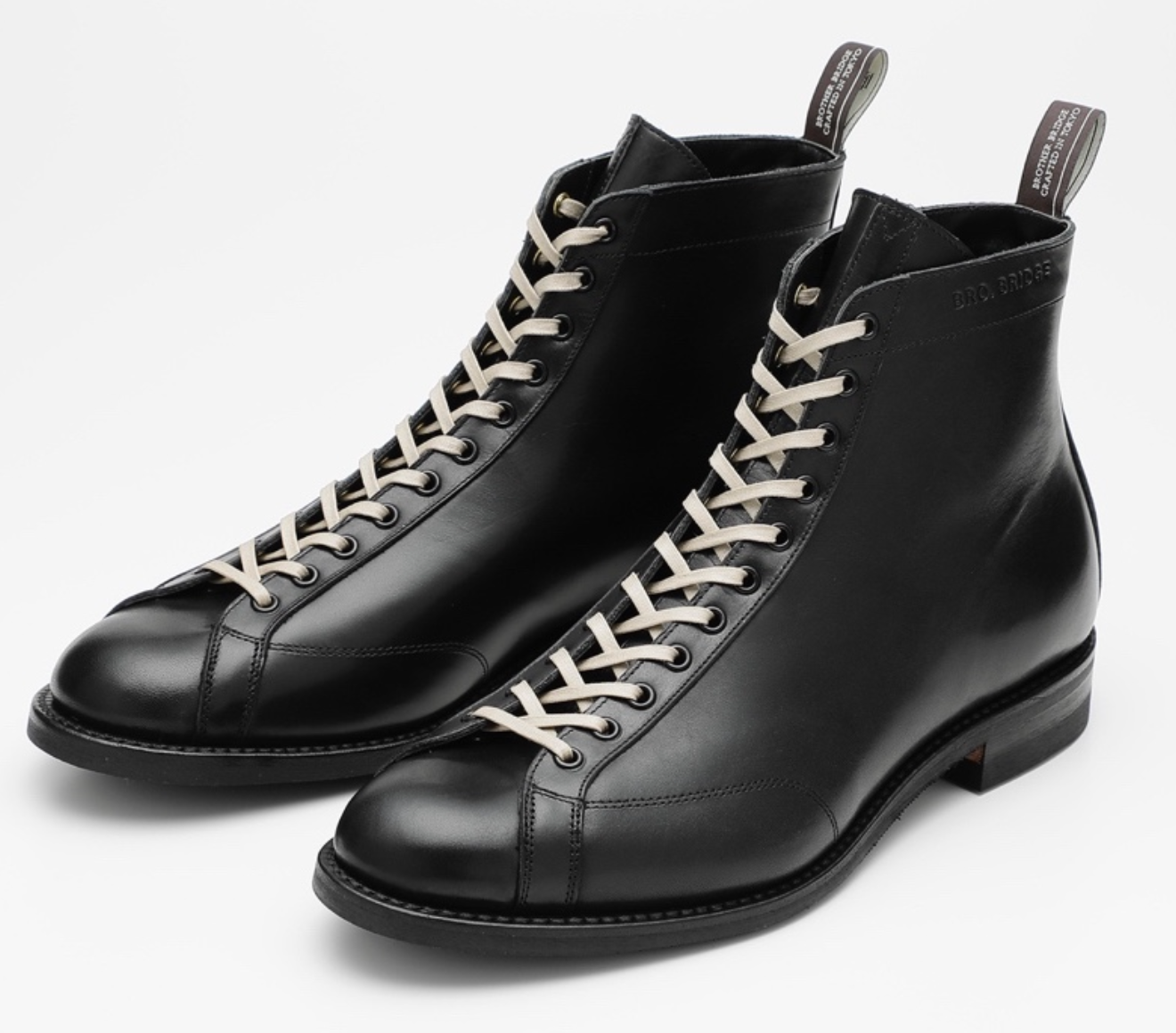 BROTHER BRIDGE - HENRY Athletic Boots in Himeji Vintage Black Calf - Tempo