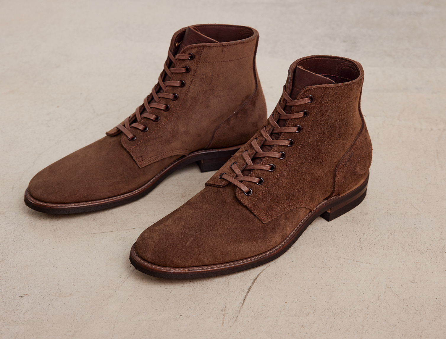 BROTHER BRIDGE - ESCAPE II Service Boots in Chestnut Brown Nakamura Chinnosuke Shote Roughout Cowhide - Tempo