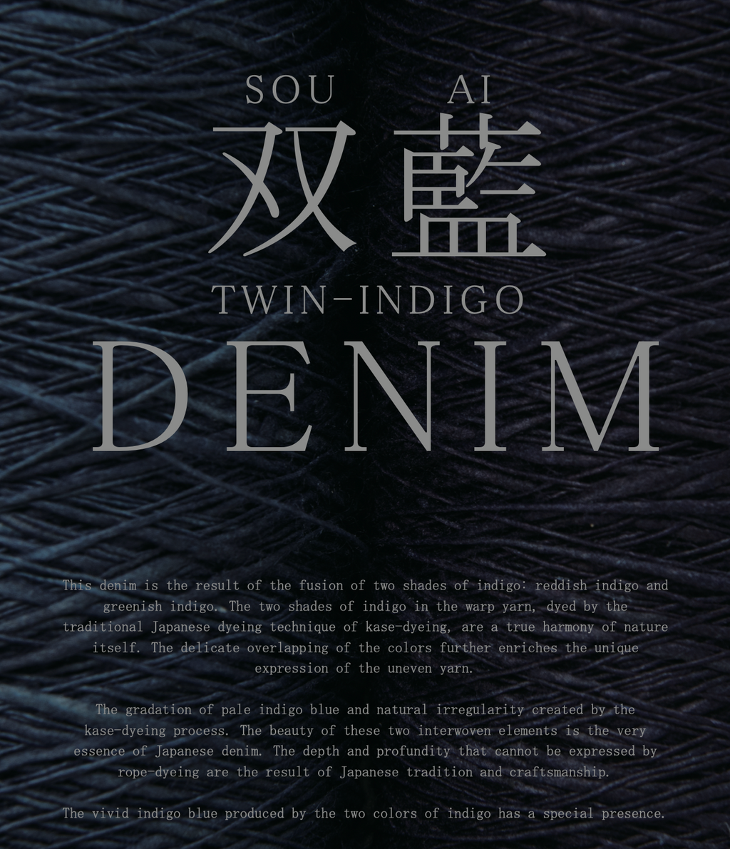 STUDIO D'ARTISAN - Sou-Ai Natural Twin-Indigo Kase Hank-Dyed 16oz Selvedge Denim Type II Jacket - Tempo