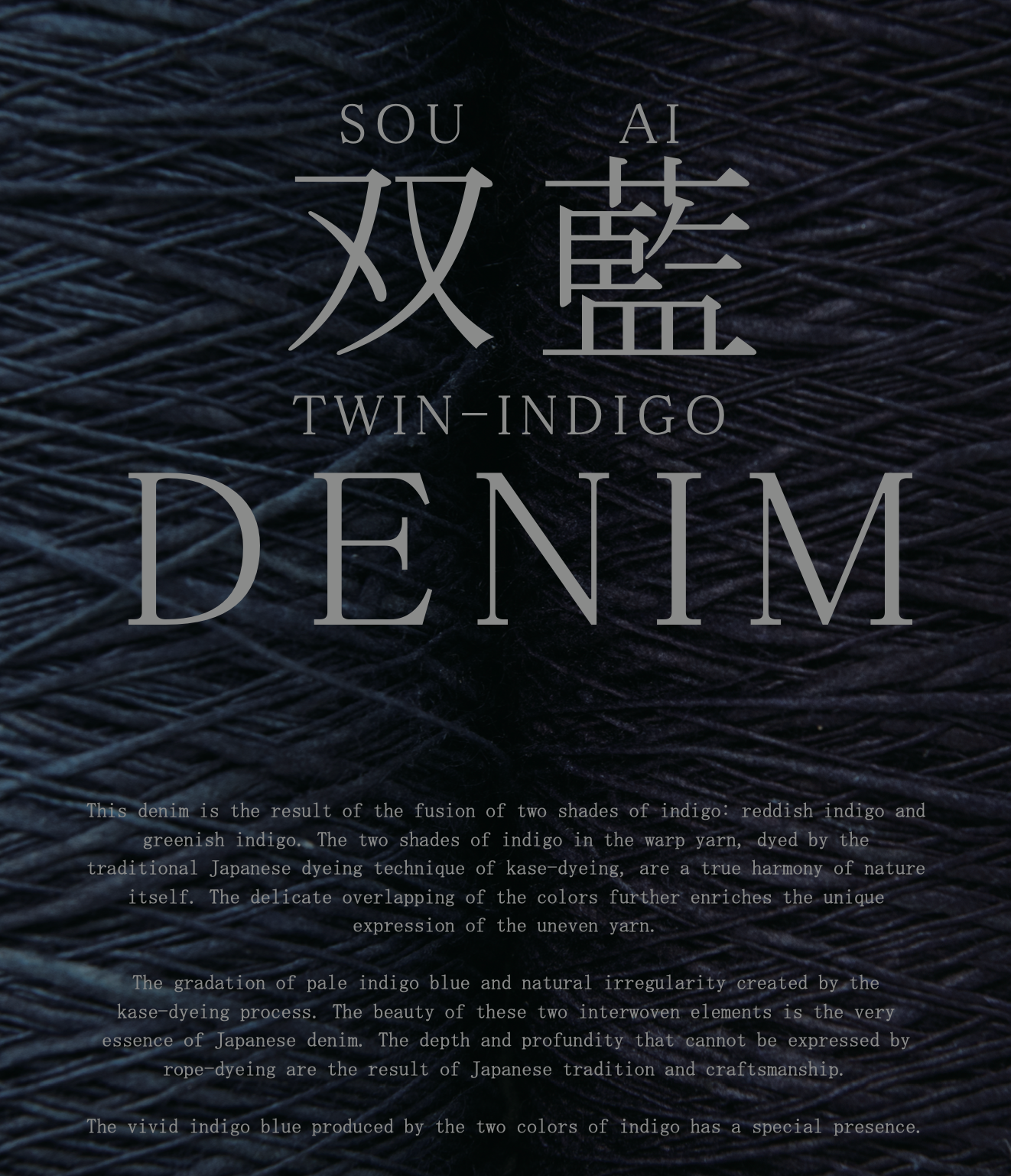 STUDIO D'ARTISAN - Sou-Ai Natural Twin-Indigo Kase Hank-Dyed 16oz Selvedge Denim Type II Jacket - Tempo