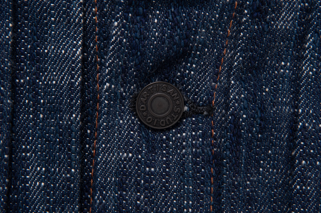 STUDIO D'ARTISAN - Sou-Ai Natural Twin-Indigo Kase Hank-Dyed 16oz Selvedge Denim Type II Jacket - Tempo