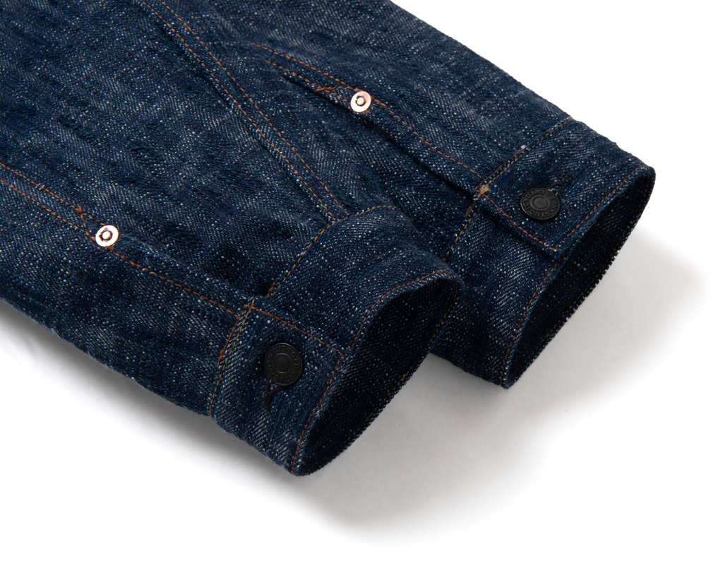 STUDIO D'ARTISAN - Sou-Ai Natural Twin-Indigo Kase Hank-Dyed 16oz Selvedge Denim Type II Jacket - Tempo