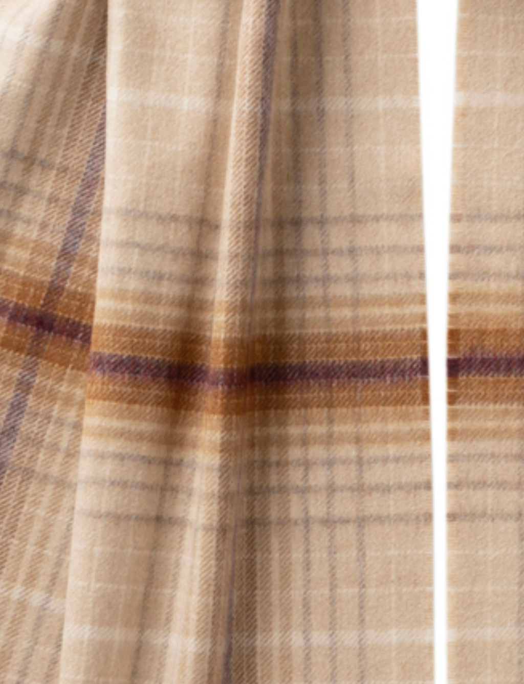 JOHNSTONS OF ELGIN - Pre-Order: Wool Ombre Check Scarf in Blonde - Tempo