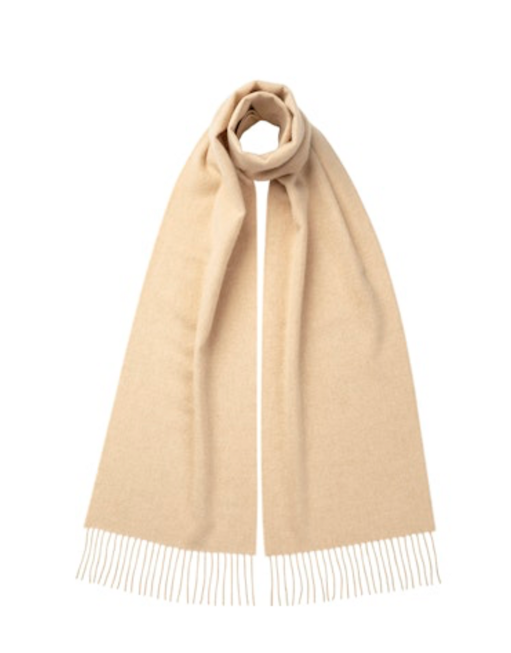 JOHNSTONS OF ELGIN - Pre-Order: Cashmere Plain Scarf in Blonde - Tempo