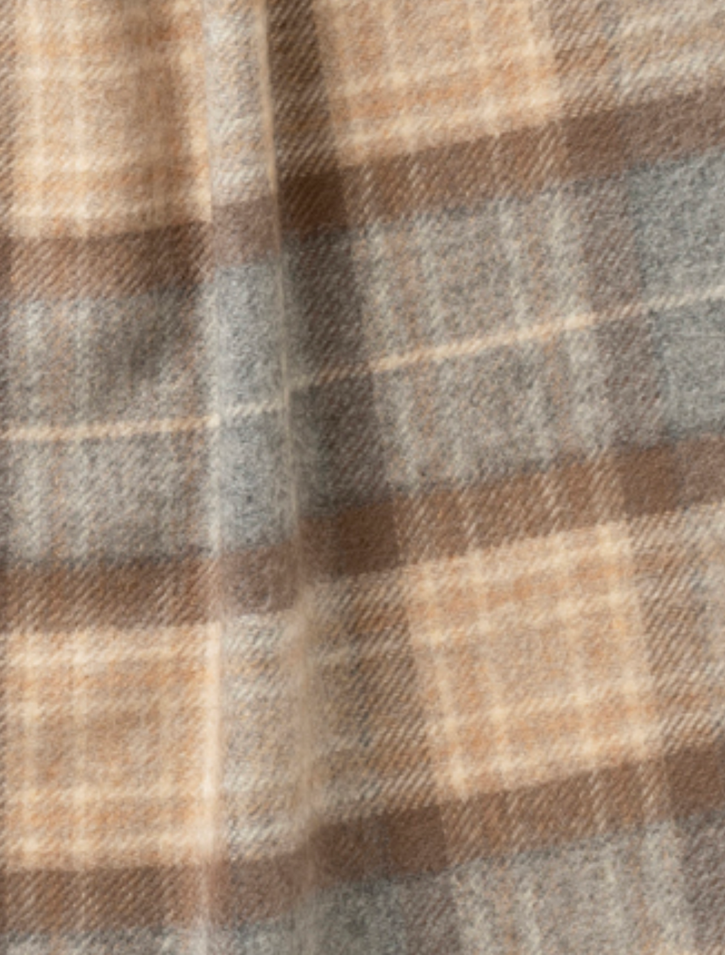 JOHNSTONS OF ELGIN - Pre-Order: Cashmere Tartan Scarf in Natural Mackellar - Tempo