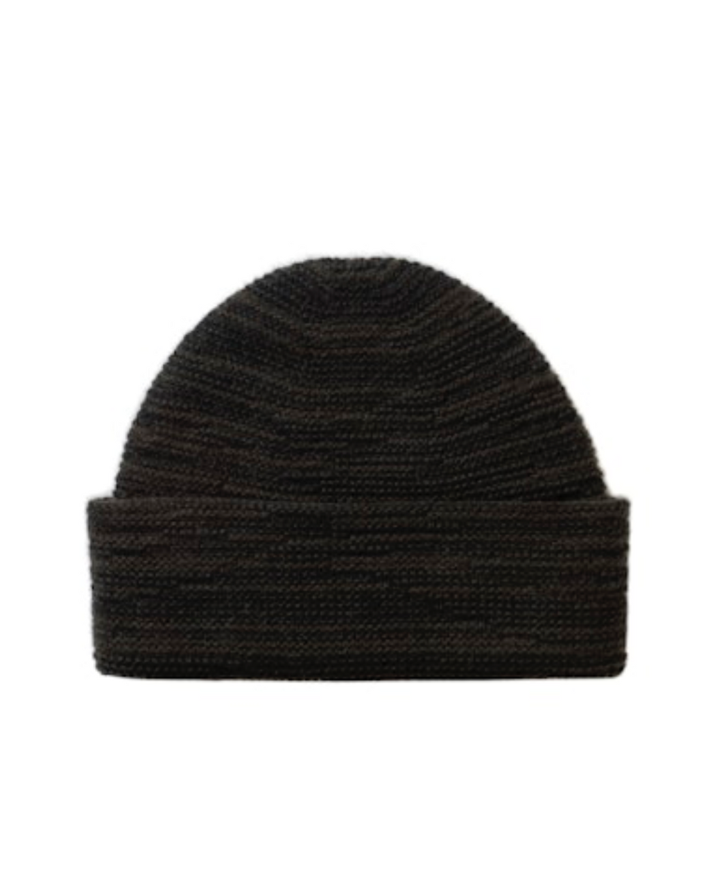 JOHNSTONS OF ELGIN - Pre-Order: Cashmere Textured Broken Stripe Beanie in Iron Black - Tempo