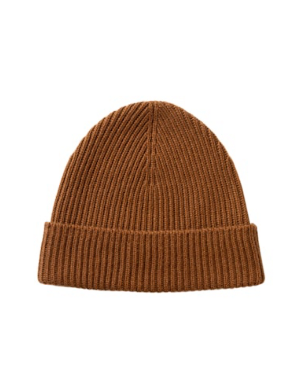 JOHNSTONS OF ELGIN - Pre-Order: Cashmere Ribbed Beanie in Dark Camel - Tempo